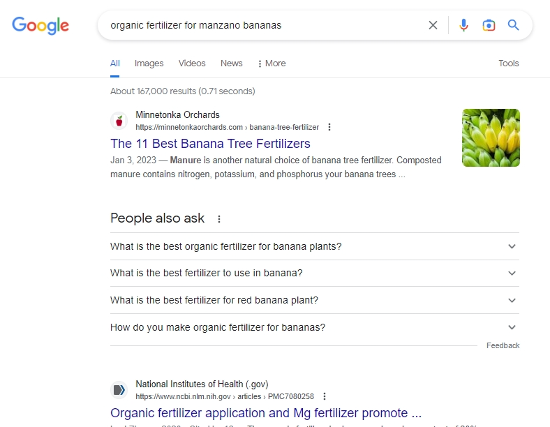 best banana fertilizer serp