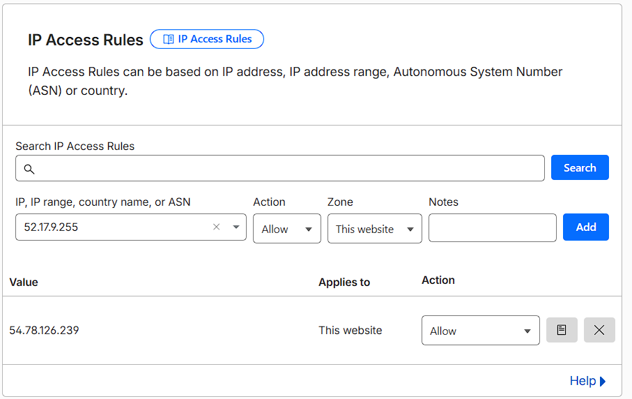 Adding our IPs to Cloudflare